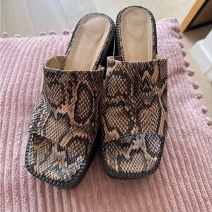Urban Outfitters Snakeskin Mules